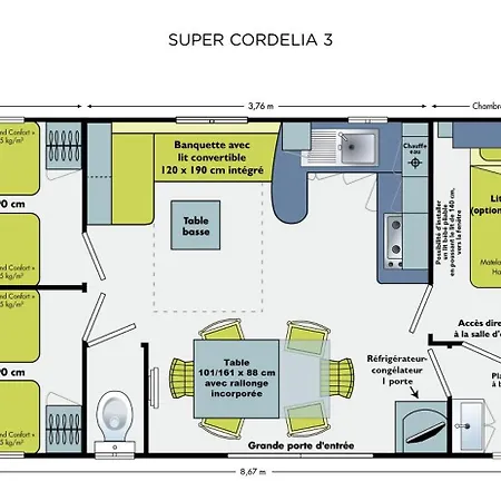 Camping Mobil 6 Personnes Confort Ocean Climatise Avec Piscine